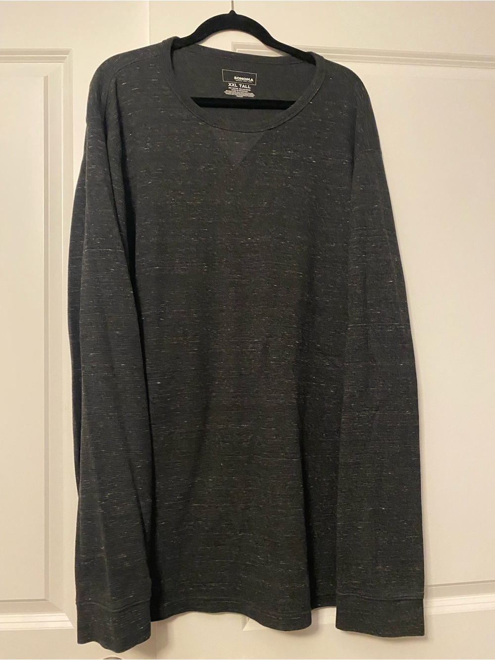 Sonoma 2XL tall Heather Charcoal Long Sleeve Crewneck